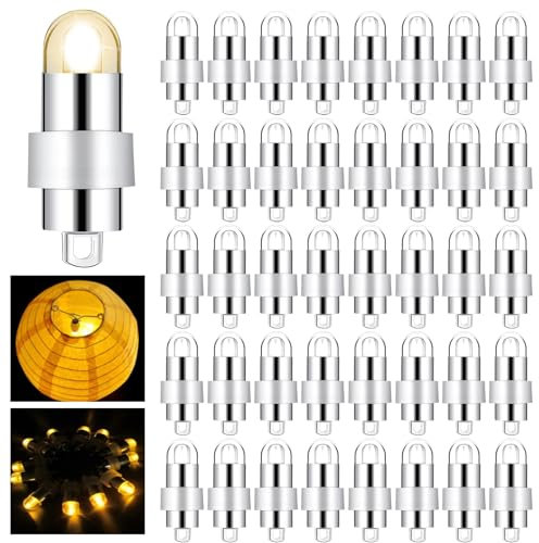 40 x Mini LED Ballon Lichter Wasserdicht, LED Luftballons Leuchtend, Ballonlichter Beleuchtung für Papierlaternen Lampions Hochzeit Party, Warmweiß