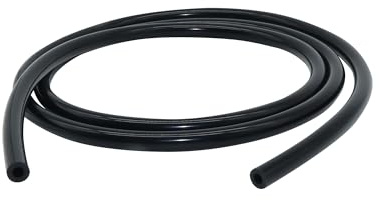 LAVMHAB Tuyau d'aspirateur en silicone 8 mm ID 14 mm OD avec une épaisseur de paroi de 3 mm, longueur 1,5 mètres (4,9 pi), tuyau en silicone pour moteur (Noir)