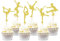 Blumomon 24 Stück Glitter Eiskunstlauf Cupcake Toppers Mädchen Eiskunstlauf Cupcake Toppers Picks Gold Schlittschuhlaufen Sport Thematische Kuchen Toppers Mädchen Geburtstag Geburtstag Party Zubehör