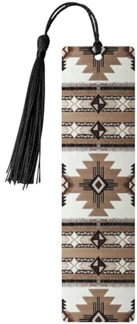 Lesezeichen mit Indianer-Druck, bunte Quasten, Dekoration, Handwerk, Buchliebhaber-Zubehör