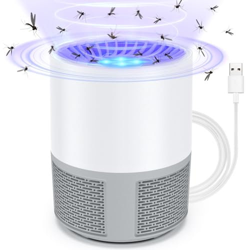 Lámpara Antimosquitos Eléctrico, Mata Mosquitos USB Anti Mosquitos Killer, Portátil Lampara Mosquitos Interior Exterior Eliminador de Insectos Moscas para Doméstico, Dormitorio, Cocina,Cámping,Jardín