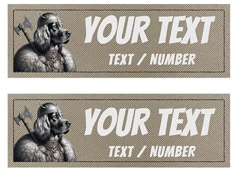 2 personalisierbare Etiketten für taktisches Hundegeschirr – 2 selbstklebende Patches, kompatibel mit Julius, OneTigris, Rabbitgoo... Original-Sicherheitszubehör (Beige, 15 x 5 cm)