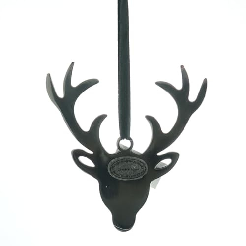 Gasper Weihnachtsanhänger Hirschkopf Rudi Silberfarben poliert M 12 cm - Edelstahl