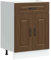 vidaXL Küchenunterschrank Kalmar Braun Eichen-Optik Holzwerkstoff, Spülenunterschrank, Schrank Küche, Lagerschrank, Unterschrank für Küche