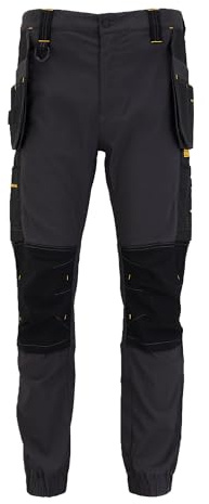 DEWALT Bainbridge Men's Elasticated Hem, Water-Resistant, Holster Pocket, Pro-Stretch Work Trousers