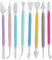 WOLMIK Lot de 8 outils de décoration de gâteaux, outils de glaçage en pâte à sucre, outils de modelage de gâteau, accessoires de pâtisserie, outils de bricolage