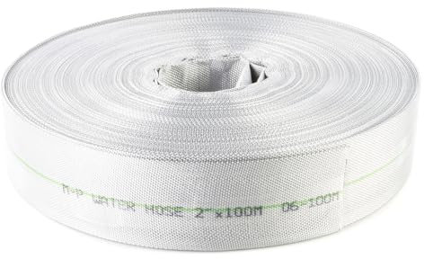 Manguera flexible para bombas contra incendios | Ø52 mm / 2 | Longitud 100 m | para agua limpia y suciedad | Resistencia térmica y mecánica | de poliéster