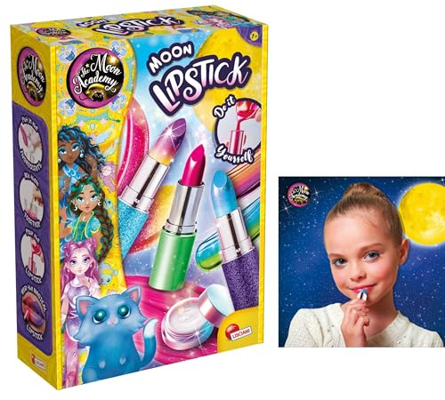 Lisciani - Moon Academy - Moon Lipstick - Kit Lippenstiftherstellung für Kinder ab 7 Jahren - Thermochromisches Make-up - Lippenstift, der die Farbe wechselt - Kosmetische Aktivitäten - Geschenkidee