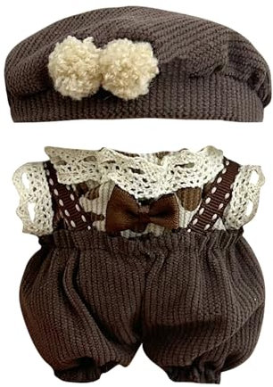 LILIHOT Puppe Original 17cm Plüsch Bekleidung,Puppenbekleidung Niedliches Mini Kuscheltier Outfit mit DIY Pullover Hoodie Bekleidungszubehör,Ideales Kinder Geschenk(#32)