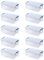 BANKERS BOX 10pk x 10L Plastic Storage Boxes with Lids. ProStore Super Strong Stackable Plastic Storage Boxes (14 x 34 x 21.5cm), Made in the UK, Clear