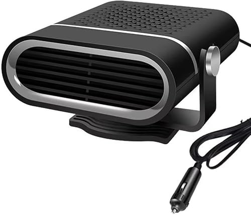 AIMXGBPS Auto Heizlüfter 12V für Seat Tarraco 2021-2025, 2-in-1 Heizung und Kühlung, Schnell Aufheizender Defroster 360° Drehfuß Tragbarer Autoheizer Zum Anschluss,Black-24V