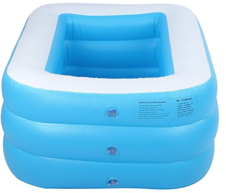 Prevessel Piscina Inflable para Niños Piscina Infantil Cuadrada Duradera para Uso Doméstico Infantil para Bebés, Niños y Adultos PVC 51.1x36.2x19.6 Pulgadas (#1)