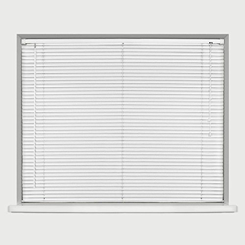 New PVC Venetian Blinds,Easy Fit Window Blind White 180cmX150cm Home Office (White - 180cm(Height) - 150cm(Drop))