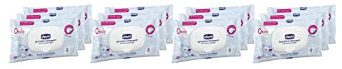 Chicco Salviette Neonato Detergenti Multiuso - 12 Confezioni con Placchetta da 72 Salviettine Igienizzanti