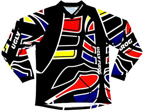 UGLY FROG Uglyfrog Motocross/Downhill MTB Jersey Trikot MX Enduro Offroad Motorrad Kurze/Lange Ärmel Erwachsene Auto & Motorra Wear