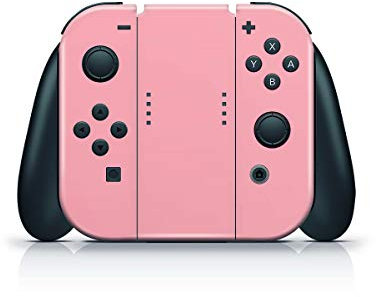 Skins4u Aufkleber Design Schutzfolie Vinyl Skin kompatibel mit Nintendo Switch Joy-Con Controller Solid State Peach