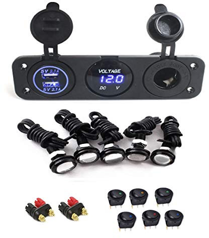Portable Power Box Component Kit - 12v Power Station Kit for Camping, Hunting, Fishing, Survival Situations and Outdoor Use (Box/Battery Not Included)