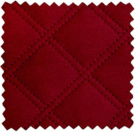 Sample Piece -Double Stitch Embossed Diamond Quilted Sofa Velvet Velour Gloss Vehicle Upholstery Fabric