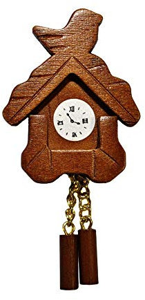 Melody Jane Puppenhaus Holz Kuckucks Uhr Miniatur Wand Zubehör 1:12 Maßstab
