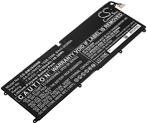 TECHTEK Notebook battery 6100mAh compatible with [Samsung] Ultrabook 940X3G replaces 1588-3366, AA-PLVN4CR, BA43-00366A