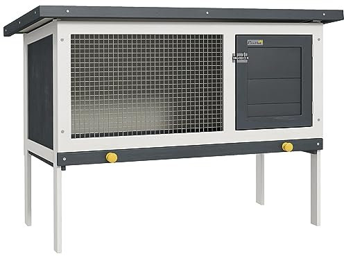 PawHut Wooden Rabbit Hutch Bunny Cage Openable Roof for Outdoor 90 x 45 x 65 cm