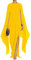 MAYFASEY Women's Elegant High Split Flare Sleeve Formal Evening Gowns Maxi Dress with Cape, Yellow, L