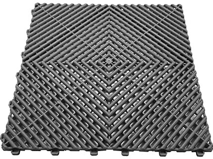 Nicoman Durable Garage Saunas Marquee Hot Tub Outdoor Camping Floor Tile | Drainage Channels, Heavy Duty |Grey (4 TILES)