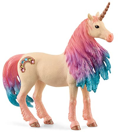 Schleich Bayala - Marshmallow Einhorn Stute Figur - Rosa und Blau Einhorn Spielzeug für Mädchen und Jungen - Fantasy Pferd Figur für Kinder ab 5 Jahren