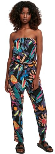 Urban Classics Damen Jumpsuit ohne Ärmel aus Viskose Material, Frauen Einteiler Ladies Viscose Bandeau Jumpsuit in vielen Farbvarianten, Größen XS - 5XL
