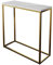 lukmebel Moderner Universal-Konsolentisch für Flur Wohnzimmer Schlafzimmer Industriestil Design laminierte Platte Platte Plus Stahlrahmen Schutzkante 30x80x80cm Gold Matt/Levanto Marmor