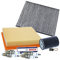 ATEC Germany Inspektionspaket Filterset mit 1x Luftfilter, 1x Innenraumfilter (Pollenfilter) mit Aktivkohle, 4x Zündkerze Super Plus WR7LTC+, Kompatibel mit VW GOLF 3 (1H1) (1E7) (1H5), VENTO (1H2)
