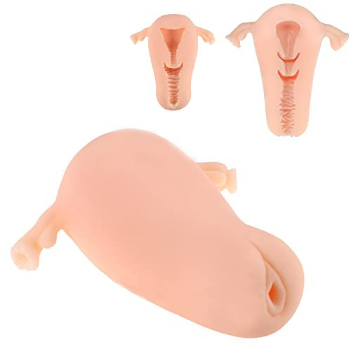 Guspiun Realistische Gebärmutter Masturbator Super weich Mann Penis Masturbation Sex Spielzeug Pussy Taschenmuschi mit 3D Gebärmutterhals Vagina Klitoris Anal Erotik Sexspielzeug für Männer (L)