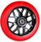 Fantic26 Spy7 Stunt Scooter Rolle I Trick I Tret I Kinder I Roller I Wheel I 110mm I ABEC 11 I Schnell I Leise I Freestyle (Schwarz/Pu Rot)