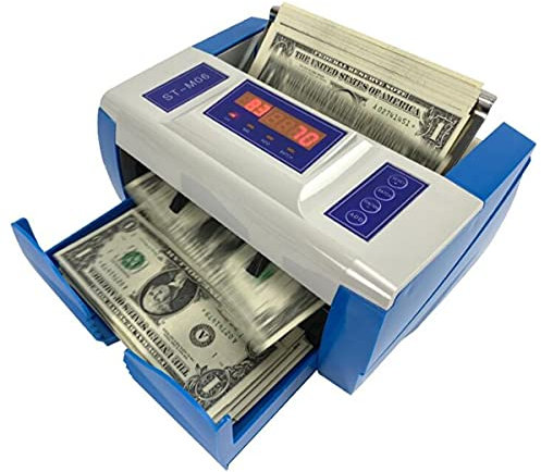YyDDs Contador de Billetes, Detector portátil de Billetes Falsos pequeños, máquina de Moneda de Efectivo, Compatible con Carga de Coche, Contador de Billetes rápido para múltiples Monedas extranjeras
