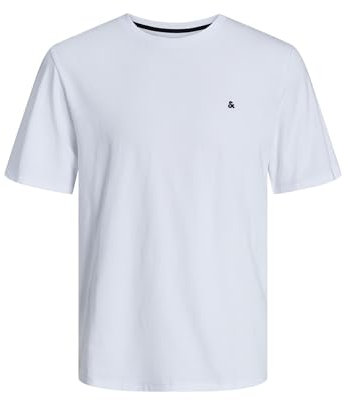 JACK & JONES Jjepaulos tee SS Crew Neck Noos Chaqueta Acolchada, Blanco, XL para Hombre