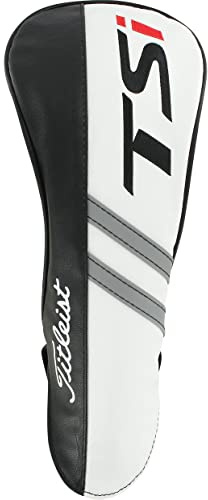 Titleist New Golf TSi Fairway Wood Headcover Leather Cover - Black White Red