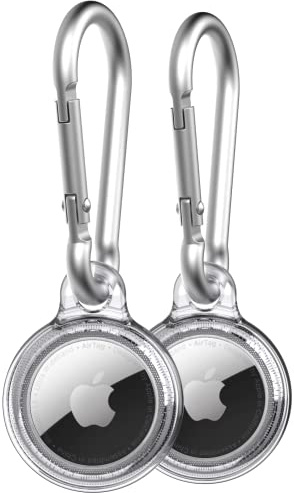 Tech21 Evo Clear AirTags Hülle mit Karabiner Kompatibel mit Apple AirTag