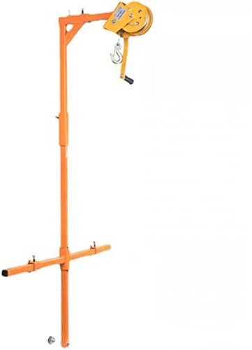 DOLUNTO Grue de levage manuelle d'installation extérieure d'acier inoxydable, treuil manuel autobloquant se pliant for le climatiseur