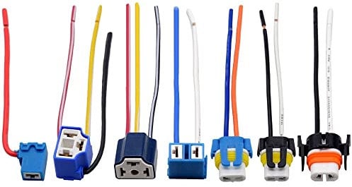 1 STÜCKE Auto H1 H4 H7 H11 HB3 HB4 Scheinwerfer Keramik Lampenfassung Verlängerung Automotive Draht Halogen Adapter Buchse Lampenanschluss (Color : H7)