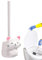 Brosse WC sans Angle Mort - Fixation Murale - Motif Chat Mignon - Longue poignée - pour éviers, baignoires Samuliy
