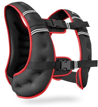 Hop-Sport Gewichtsweste mit Sandfüllung - Weight Vest aus Neopren, Gewichtsweste 5 kg - perfekt für Krafttraining