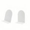Curved Iron bookends (2, White) Deefongo Serre-Livres en métal- Lot de 2 Pièces,pour l'école, Serre-Livres Le Bureau et la Maison
