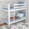 N-wood N01 Etagenbett 90x200 cm, Kinderbett mit Leiter, 2 Leitermontageseiten, 2 getrennte Betten, sichere abgerundete Kanten, Stabile Massivholzkonstruktion, Hochwertige Materialien, Weiß