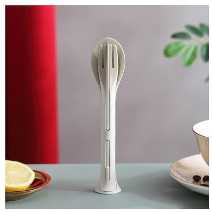 PEKJI Tragbare Messer Gabel Löffel Geschirr Set Hause Outdoor Kunststoff Besteck Set Reise Klapp Besteck Set Küche Utensilien