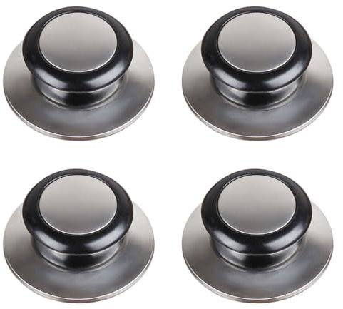 ZOKJSW 4 Pcs Perillas de Repuesto Para Tapa de Olla - Pomo de Acero Inoxidable Para Tapadera de Utensilios de Cocina