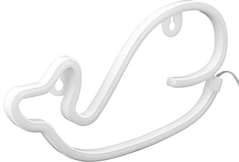 YWBL-WH Leuchtreklame, Neonlicht, Wal-Modellierungslicht, LED-Leuchtreklame, Lampe, Zuhause, Schlafzimmer, Party, Urlaub, Dekoration, Geburtstagsgeschenk, USB-betrieben oder Buchlichter