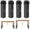 Famiron 4 Pcs Table Leg Extenders for Folding Tables, 2 Levels/Heights Adjustable Folding Table Leg Extensions,Metal Square Folding Table Leg Risers,Raise Table Height 3.5/5.5(Inner Diameter 1.35)