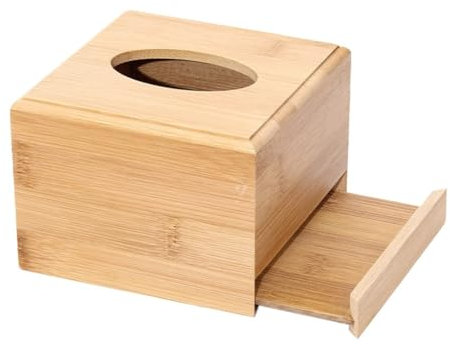 Fcuajdkq Rotolo di scatola per fazzoletti quadrata in legno, porta carta di seta, porta asciugamani in legno