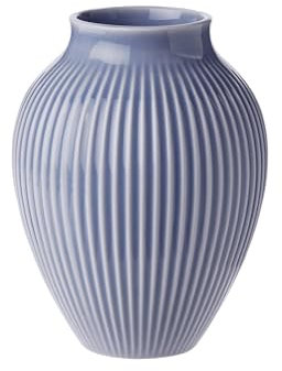 Knabstrup Vase, H 12,5 cm geriffelt, Lavendel