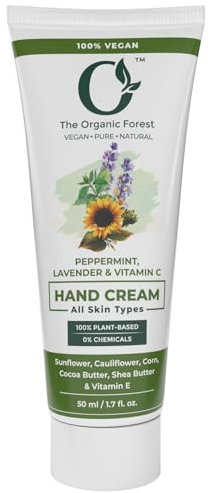 Crema idratante per le mani alla lavanda e alla menta piperita per le donne | Vitamina C ed E per protezione della pelle | Crema idratante per le mani e idratante con burro di karitè organico per mani